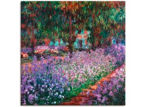 4059745069182 - Wandbild ARTLAND Der Garten des Künstlers bei Giverny Bilder Gr B H 70 cm x 70 cm Leinwandbild Garten quadratisch 1 St lila Bild Poster Bilder als Alubild Leinwandbild Wandaufkleber oder in versch Größen