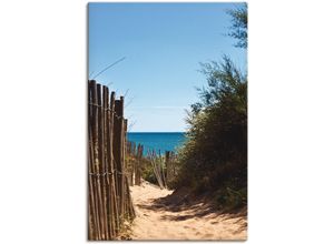 4059745107709 - Wandbild ARTLAND Strandzugang zum Serignan Plage Bilder Gr B H 60 cm x 90 cm Leinwandbild Strand 1 St beige (naturfarben) Bild Kunstdruck Kunstdrucke Bilder als Alubild Leinwandbild Wandaufkleber oder Poster in versch Größen