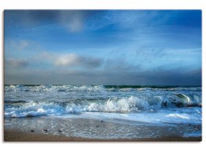 4059745259866 - Wandbild ARTLAND Ostsee Bilder Gr B H 90 cm x 60 cm Leinwandbild Strand Querformat 1 St blau Bild Poster Bilder als Leinwandbild Wandaufkleber oder in versch Größen