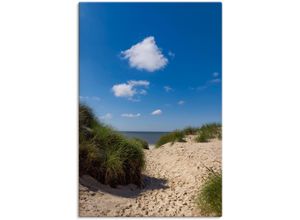 4059745284684 - Wandbild ARTLAND Weg zum Strand Bilder Gr B H 60 cm x 90 cm Leinwandbild Strand 1 St blau Kunstdrucke Bilder als Alubild Leinwandbild Wandaufkleber oder Poster in versch Größen