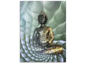 4059745343992 - Glasbild ARTLAND Buddhas Traumwelt CB Bilder Gr B H 60 cm x 80 cm Glasbild Religion Hochformat 1 St bunt Bild Glasbild Glasbilder Bilder in verschiedenen Größen