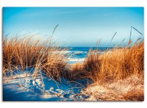 4059745494786 - Wandbild ARTLAND Am Strand Bilder Gr B H 90 cm x 60 cm Leinwandbild Strand Querformat 1 St braun Bild Poster Bilder als Alubild Leinwandbild Wandaufkleber oder in versch Größen