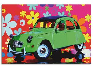 4059745544054 - Wandbild ARTLAND Citroën 2CV grün Bilder Gr B H 90 cm x 60 cm Leinwandbild Auto Querformat 1 St grün Bild Poster Bilder als Alubild Leinwandbild Wandaufkleber oder in versch Größen