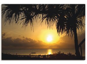 4059745646864 - Wandbild ARTLAND Sonnenaufgang Bilder Gr B H 90 cm x 60 cm Leinwandbild Afrika Querformat 1 St orange Bild Poster Bilder als Alubild Leinwandbild Wandaufkleber oder in versch Größen