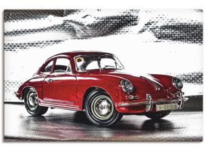 4059745700849 - Wandbild ARTLAND Klassiker - Der Porsche 356 Bilder Gr B H 90 cm x 60 cm Leinwandbild Auto Querformat 1 St rot Bild Poster Bilder als Alubild Leinwandbild Wandaufkleber oder in versch Größen