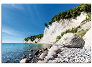 4059745710824 - Wandbild ARTLAND Kreidefelsen auf der Insel Rügen 2 Bilder Gr B H 90 cm x 60 cm Leinwandbild Küste 1 St blau Kunstdrucke Bilder als Alubild Leinwandbild Wandaufkleber oder Poster in versch Größen