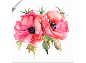 4059745776868 - Wandbild ARTLAND Mohnblumen Bilder Gr B H 40 cm x 40 cm Poster Blumen 1 St pink Bild Leinwandbild Kunstdrucke Bilder als Alubild Leinwandbild Wandaufkleber oder Poster in versch Größen