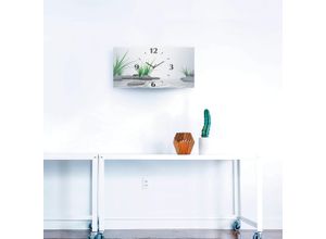 4059745812450 - Wanduhr ARTLAND 3 D Steine Wanduhren Gr B H T 50 cm x 25 cm x 03 cm Funkuhr weiß Wanduhren 3D Optik gebogen mit Quarz- oder Funkuhrwerk versch Größen