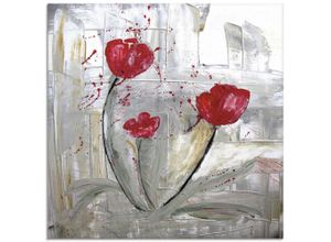 4059745828376 - Glasbild ARTLAND Familie Bilder Gr B H 50 cm x 50 cm Glasbild Muster quadratisch 1 St grau Bild Glasbild Glasbilder Bilder in verschiedenen Größen