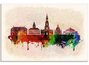 4059745965309 - Wandbild ARTLAND Dresden Deutschland Skyline Bilder Gr B H 90 cm x 60 cm Leinwandbild Deutschland Querformat 1 St bunt Bild Leinwandbild Kunstdrucke Bilder als Alubild Leinwandbild Wandaufkleber oder Poster in versch Größen