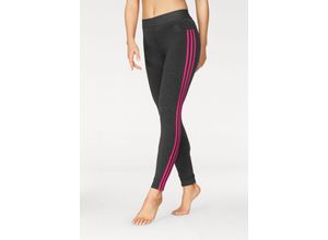 4059807724714 - Große Größen adidas Performance Leggings »ESSENTIALS 3 STRIPES TIGHT« grau-pink GrXL