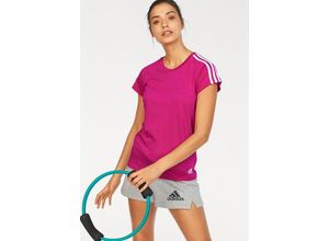 4059807759389 - Große Größen adidas Performance T-Shirt »ESSENTIALS 3S SLIM TEE« beere-weiß GrL