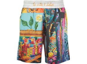 4059833349714 - CARLO COLUCCI Stoffshorts Allover-Print für Herren weiß L