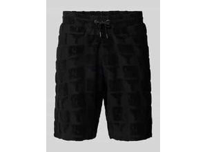 4059833378349 - Regular Fit Sweatshorts mit Strukturmuster Modell BEACHWEAR
