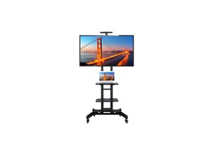 4059852824599 - TV Standfuvü TV Ständer mit Rollen Universal Mobil Wagen Fernsehständer schwenkbar Standfuvü höhenverstellbar für 32-65 Zoll mit integriertem Kabel FührungssystemTragkraft bis max 50 kg