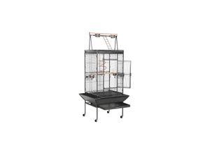 4059852826425 - Vogelkäfig Vogelvoliere Papageienkäfig wellensittichkäfig Vogelhaus mit Rollen81 x 76 x 174 cm