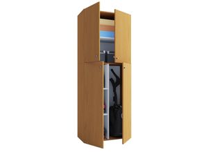 4059865102172 - Mehrzweckschrank Kleiderschrank Hochschrank Garderobe Flur Schrank Buche Dekor