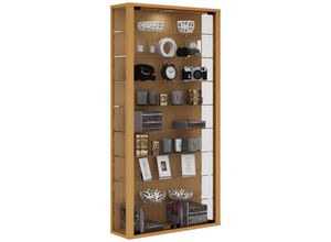 4059865102363 - Vitrinenschrank Glas Wandschrank Vitrine Sammlervitrine Hängeschrank Buche Dekor