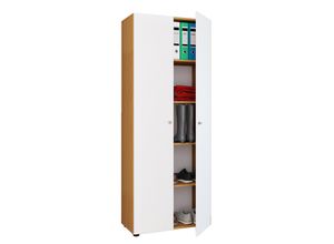 4059865102509 - Mehrzweckschrank Kleiderschrank Hochschrank Garderobe Flur Schrank Buche Dekor