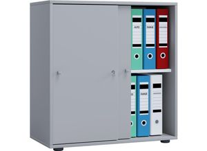 4059865111822 - Büroschrank Aktenschrank Mehrzweckschrank Kommode Sideboard Büro Schrank grau