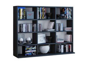 4059865112409 - Regal Regalwand Standregal Sammlerregal Aufbewahrung Bücherregal Schrank schwarz