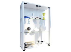 4059865114007 - Vitrinenschrank Glas Sammler Vitrine Standvitrine Wohnzimmer Schrank weiß