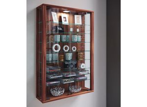 4059865114489 - Vitrinenschrank Glas Wandschrank Vitrine Hängeschrank Schrank Nussbaum Dekor