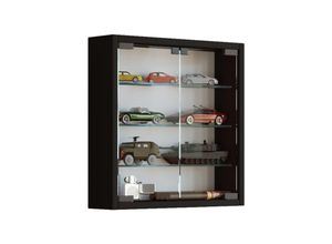 4059865116193 - Vitrinenschrank Glas Wandschrank Vitrine Sammlervitrine Hängeschrank schwarz