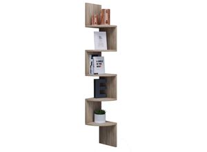 4059865117381 - Eckregal Wandregal Regal Bücherregal Wandboard Hängeregal Küchenregal Eiche