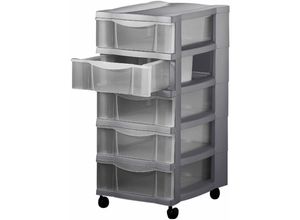 4059865149344 - Schubladenschrank mit Rollen grau 5010grau