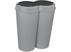 4059865150708 - Duo Bin Abfalleimer 50l Müll Abfall Eimer 2x 25l Müllbehälter Mülltrennung grau