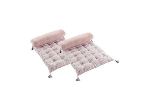 4059865152696 - 2 Sitzkissen 60x120 Bodenkissen Paletten Garten Bank Kissen Polster Auflage rosa