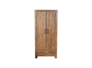 4059865154485 - Garderobenschrank Banda Teak Holz Flurschrank Kleiderschrank Schrank Hochschrank