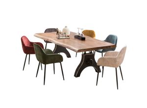 4059865155307 - Tisch 220x100 Akazie Metall Holztisch Esstisch Speisetisch Küchentisch Esszimmer