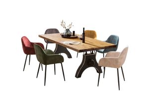 4059865155659 - Esstisch 240x100 Teak Metall Holztisch Esstisch Speisetisch Küchentisch Küche