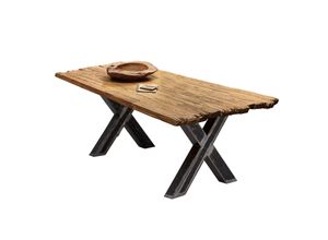 4059865156182 - Esstisch 240x100 Teak Metall Holztisch Esstisch Speisetisch Küchentisch Küche