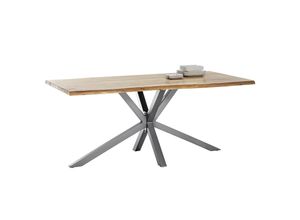 4059865156748 - Tisch 220x100 Akazie Metall Holztisch Esstisch Speisetisch Küchentisch Esszimmer