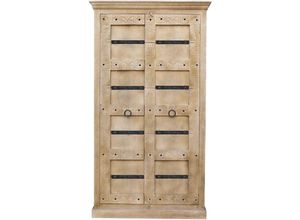 4059865158544 - Garderobenschrank Daipur Mangoholz Flurschrank Dielenschrank Hochschrank Schrank