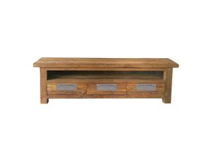 4059865158766 - Lowboard Coral Teak Kommode Sideboard TV Fernseher Hifi Wohnzimmer Schrank