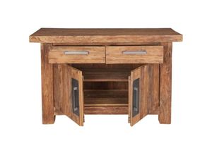 4059865159794 - Kommode CORAL Teakholz Schubladenschrank Sideboard Wohnzimmer Mehrzweck Schrank