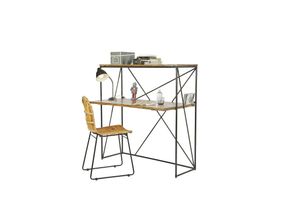 4059865163203 - Sekretär Schreibtisch Arbeitstisch Mangoholz Metall Regal Standregal Kommode