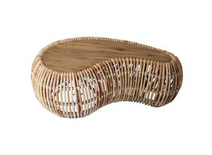 4059865164446 - Couchtisch Rattan Teak Sofatisch Beistelltisch Wohnzimmertisch Tisch natzr