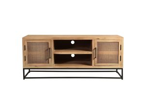 4059865164859 - Lowboard Cane Mangoholz Kommode Sideboard TV Fernseher Hifi Wohnzimmer Schrank