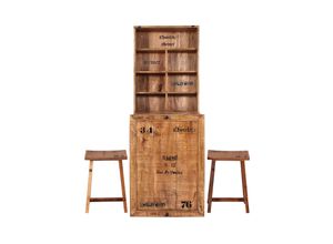 4059865165832 - Klapptisch mit 2 Hockern RUSTIC Mangoholz