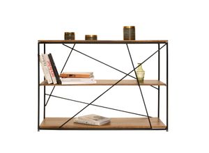 4059865166112 - Standregal Mangoholz Metall Regal Bücherregal Kommode Sideboard Metallregal