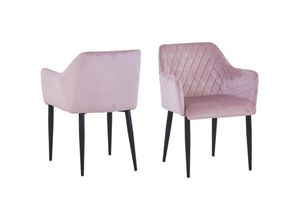 4059865167409 - 2er Set Armlehnstuhl Samt Essstuhl Küchenstuhl Esszimmerstuhl Stuhl Stühle