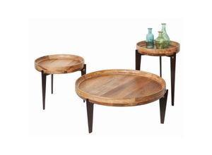 4059865169588 - Beistelltisch Sofatisch Couchtisch Wohnzimmertisch Kaffeetisch Metall Holz Tisch