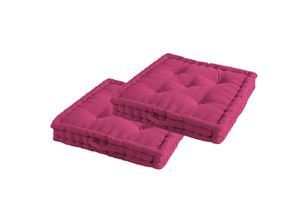 4059865171987 - Dynamic24 - 2x Sitzkissen Stuhlkissen Auflagen Bankauflage 60 x 60 x 10cm fuchsia 2x1730949