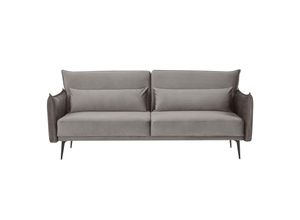 4059865174667 - 3-Sitzer Sofa Samt Grau Couch Relaxsofa Wohnzimmer Möbel Lounge