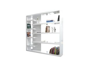 4059865183188 - Raumteiler weiß Standregal Regal Trennwand Bücherregal Wohnzimmer Schrank